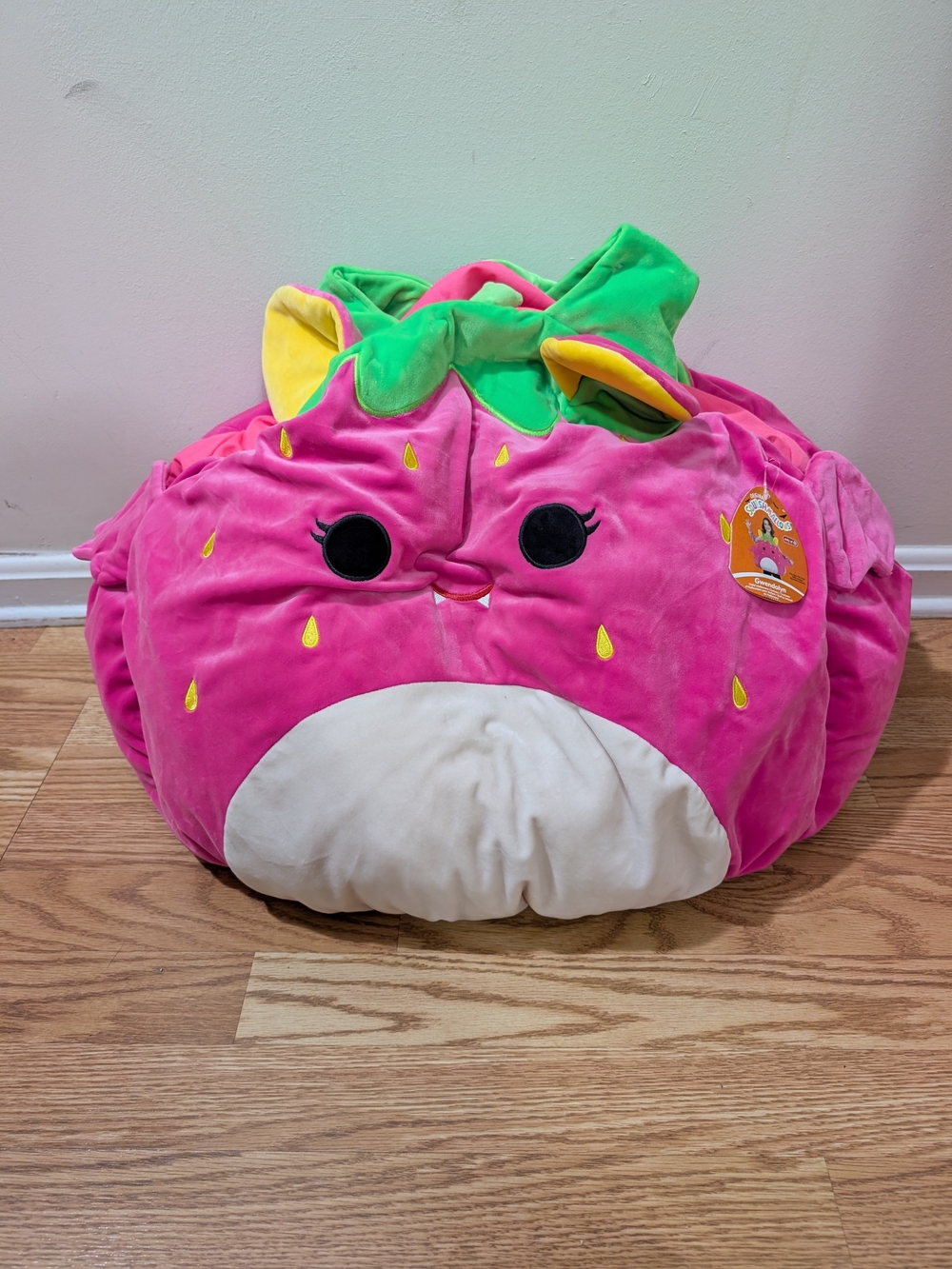 Kids Squishmallow Costume Gwendolyn Strawberry Bat Halloween